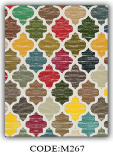 خرید ارزان فرشینه مینیمال فرشینه آفتاب کد M267مخمل شانل ترک استپدار