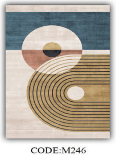 خرید ارزان فرشینه مینیمال فرشینه آفتاب کد M246مخمل شانل ترک استپدار