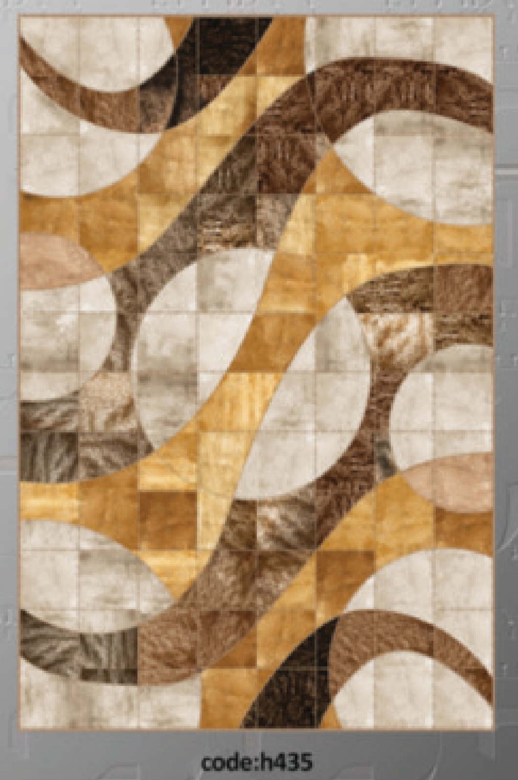 خرید ارزان فرشینه مینیمال فرشینه آفتاب کد H435مخمل شانل ترک استپدار