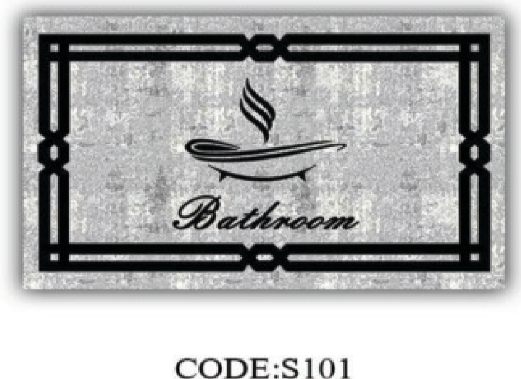 خرید ارزان فرشینه پادری حمام و دستشویی فرشینه آفتاب کد S101مخمل شانل ترک استپدار