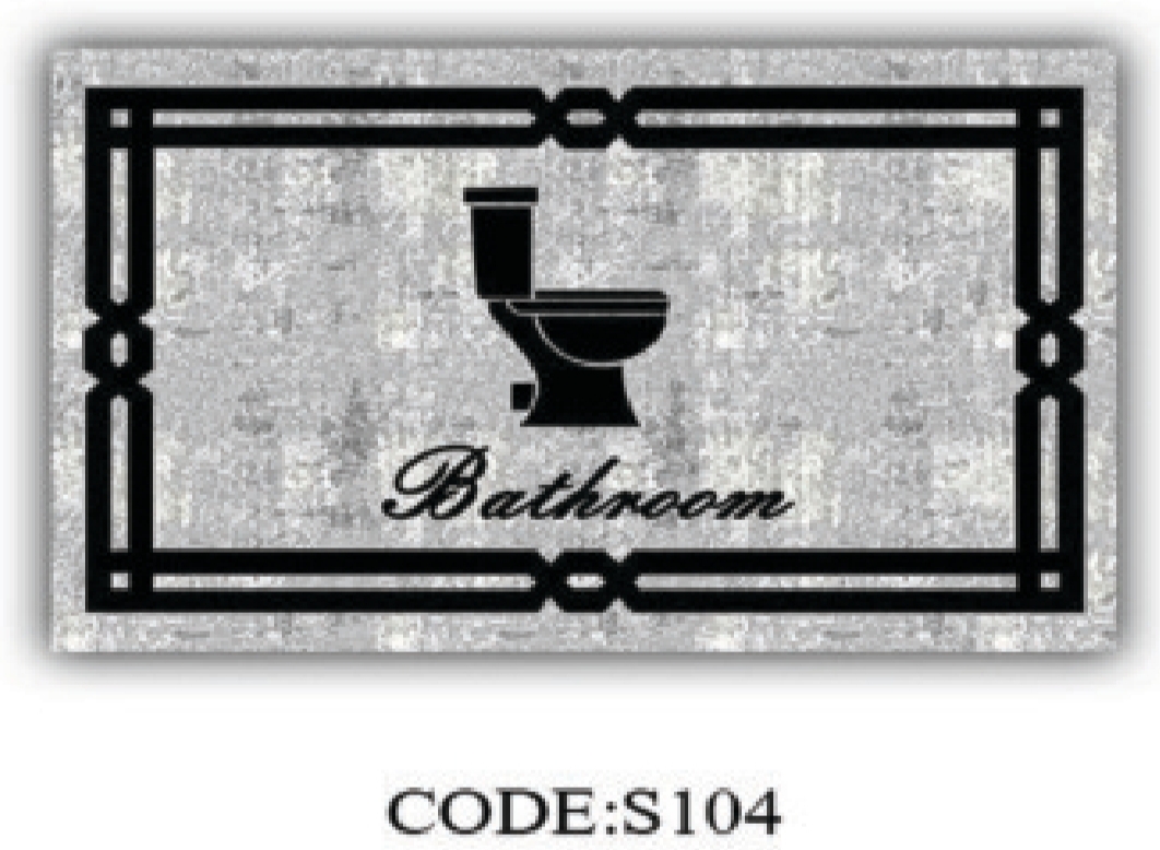 خرید ارزان فرشینه پادری حمام و دستشویی فرشینه آفتاب کد S104مخمل شانل ترک استپدار