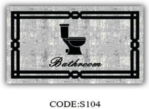 خرید ارزان فرشینه پادری حمام و دستشویی فرشینه آفتاب کد S104مخمل شانل ترک استپدار