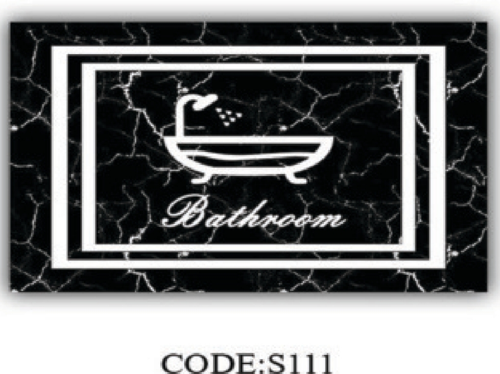 خرید ارزان فرشینه پادری حمام و دستشویی فرشینه آفتاب کد S111مخمل شانل ترک استپدار