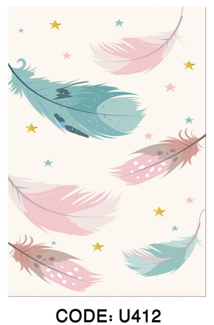 خرید ارزان فرشینه اتاق کودک فرشینه آفتاب کدU412مخمل شانل ترک استپدار