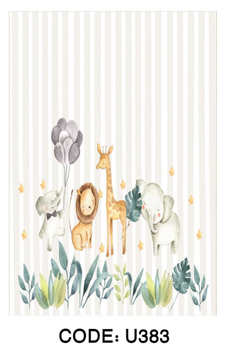 خرید ارزان فرشینه اتاق کودک فرشینه آفتاب کدU383مخمل شانل ترک استپدار