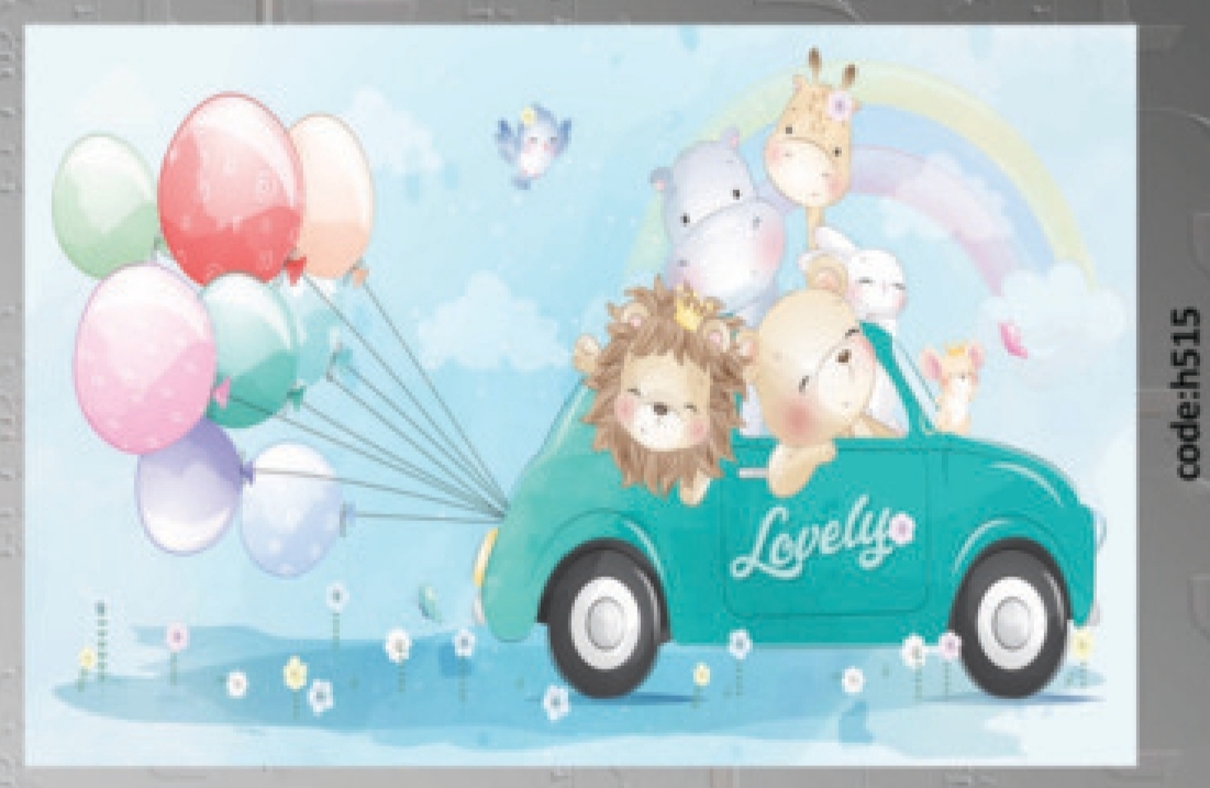 خرید ارزان فرشینه اتاق کودک فرشینه آفتاب کدH515مخمل شانل ترک استپدار