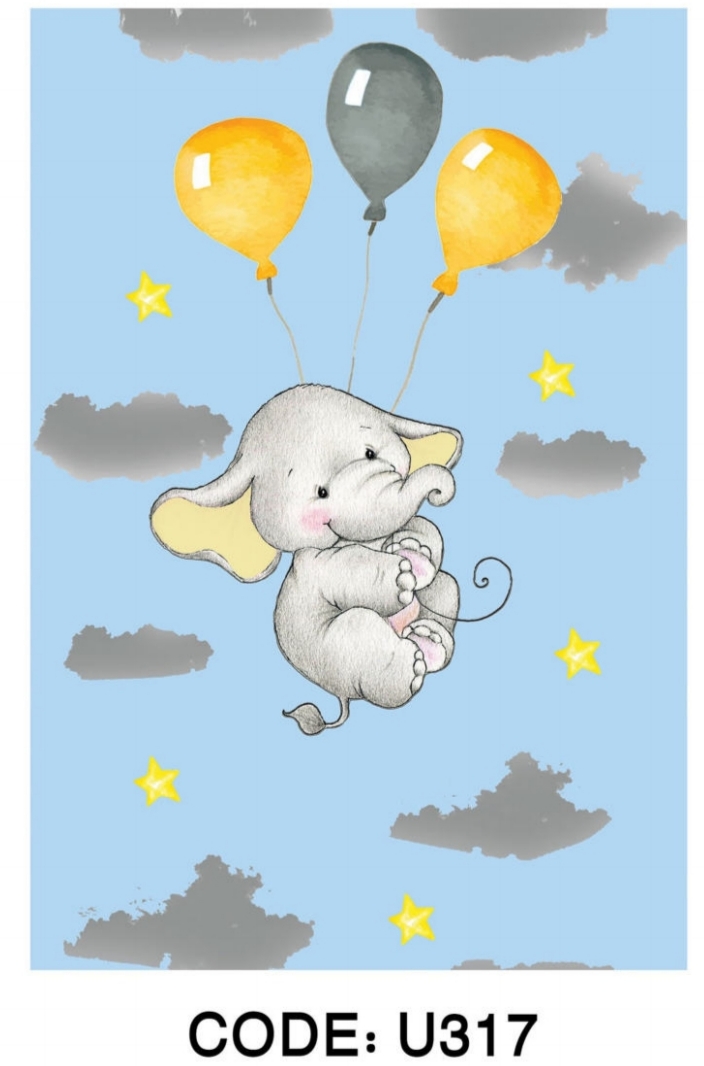 خرید ارزان فرشینه اتاق کودک فرشینه آفتاب کدU317مخمل شانل ترک استپدار