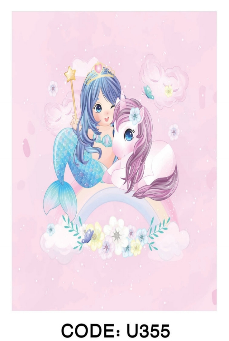 خرید ارزان فرشینه اتاق کودک فرشینه آفتاب کدU355مخمل شانل ترک استپدار