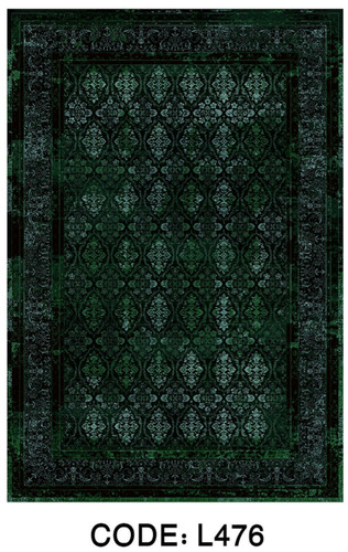 خرید ارزان فرشینه سبز فرشینه آفتاب کد L476مخمل شانل ترک استپدار