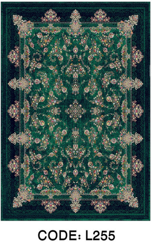 خرید ارزان فرشینه ترنجدار سبز فرشینه آفتاب کدL255مخمل شانل ترک استپدار