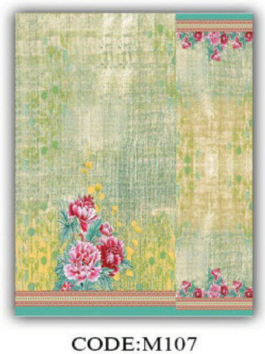 خرید ارزان فرشینه فانتزی سبز فرشینه آفتاب کدM107مخمل شانل ترک استپدار