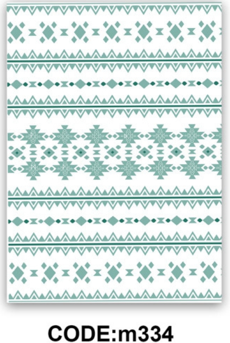 فرشینه فانتزی سبز فرشینه آفتاب کدM334مخمل شانل ترک استپدار