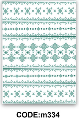 فرشینه فانتزی سبز فرشینه آفتاب کدM334مخمل شانل ترک استپدار