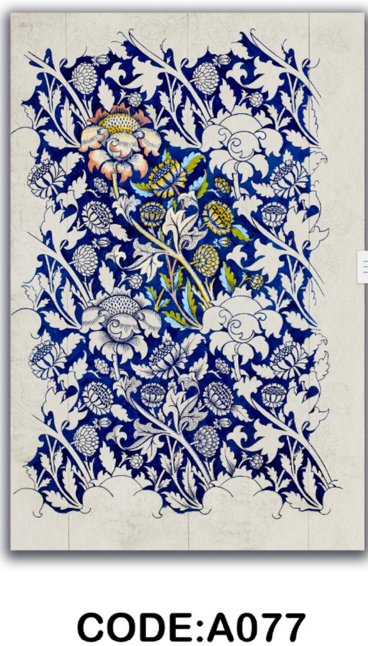 خرید ارزان فرشینه آبی فانتزی فرشینه آفتاب کدA077مخمل شانل ترک استپدار