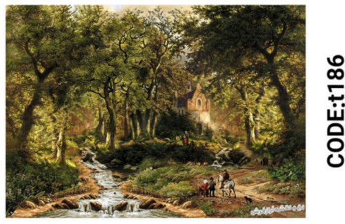 خرید ارزان فرشینه تابلوفرش فرشینه آفتاب کدT186مخمل شانل ترک استپدار