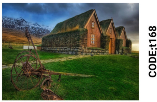 خرید ارزان فرشینه تابلوفرش فرشینه آفتاب کدT168مخمل شانل ترک استپدار