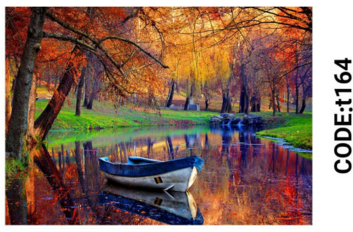 خرید ارزان فرشینه تابلوفرش فرشینه آفتاب کدT164مخمل شانل ترک استپدار