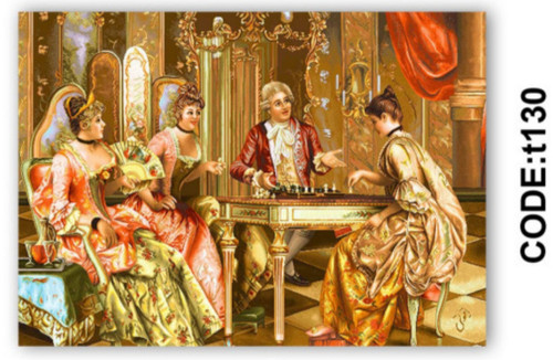 خرید ارزان فرشینه تابلوفرش فرشینه آفتاب کدT130مخمل شانل ترک استپدار