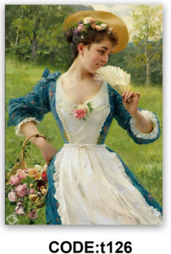 خرید ارزان فرشینه تابلوفرش فرشینه آفتاب کدT126مخمل شانل ترک استپدار