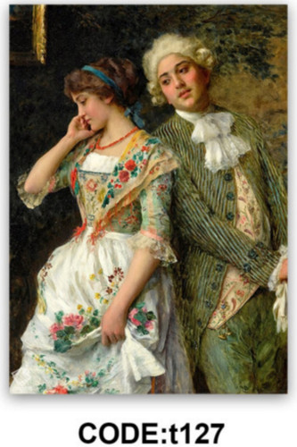 خرید ارزان فرشینه تابلوفرش فرشینه آفتاب کدT127مخمل شانل ترک استپدار