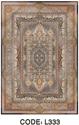 خرید ارزان فرشینه خشتی فرشینه آفتاب کد L333مخمل شانل ترک استپدار