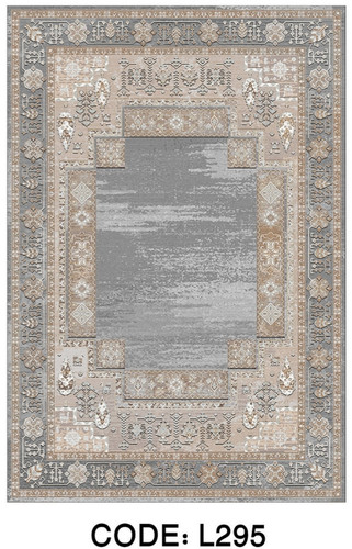 خرید ارزان فرشینه خشتی فرشینه آفتاب کد L295مخمل شانل ترک استپدار