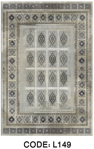 خرید ارزان فرشینه خشتی فرشینه آفتاب کد L149مخمل شانل ترک استپدار