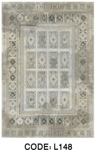 خرید ارزان فرشینه خشتی فرشینه آفتاب کد L148مخمل شانل ترک استپدار