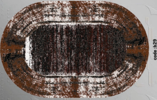 خرید ارزان فرشینه بیضی فرشینه آفتاب کدB29مخمل شانل ترک استپدار