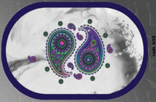 خرید ارزان فرشینه بیضی فرشینه آفتاب کدB16مخمل شانل ترک استپدار