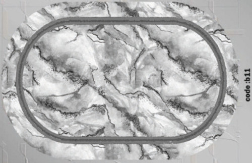 خرید ارزان فرشینه بیضی فرشینه آفتاب کدB11مخمل شانل ترک استپدار