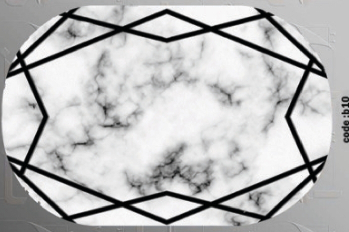 خرید ارزان فرشینه بیضی فرشینه آفتاب کدB10مخمل شانل ترک استپدار