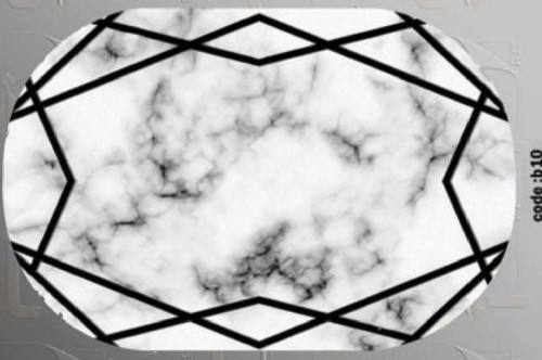 خرید ارزان فرشینه بیضی فرشینه آفتاب کدB10مخمل شانل ترک استپدار