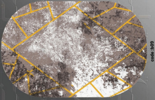 خرید ارزان فرشینه بیضی فرشینه آفتاب کدB09مخمل شانل ترک استپدار