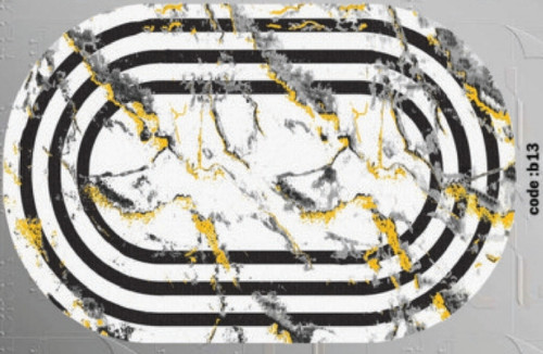 خرید ارزان فرشینه بیضی فرشینه آفتاب کدB13مخمل شانل ترک استپدار