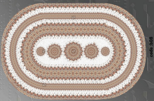 خرید ارزان فرشینه بیضی فرشینه آفتاب کدB08مخمل شانل ترک استپدار