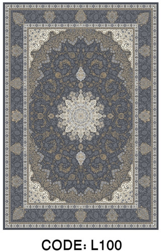 خرید ارزان فرشینه سنتی فرشینه آفتاب کد L100مخمل شانل ترک استپدار
