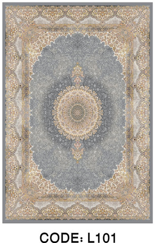 خرید ارزان فرشینه سنتی فرشینه آفتاب کد L101مخمل شانل ترک استپدار