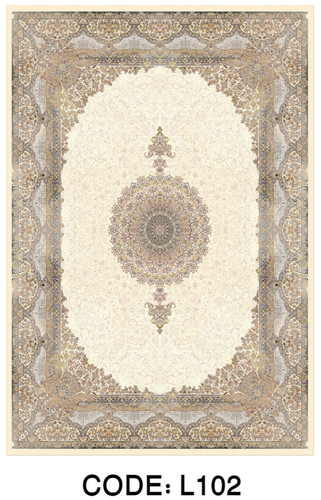 خرید ارزان فرشینه سنتی فرشینه آفتاب کد L102مخمل شانل ترک استپدار