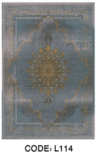 خرید ارزان فرشینه سنتی وینتیج فرشینه آفتاب کد L114مخمل شانل ترک استپدار