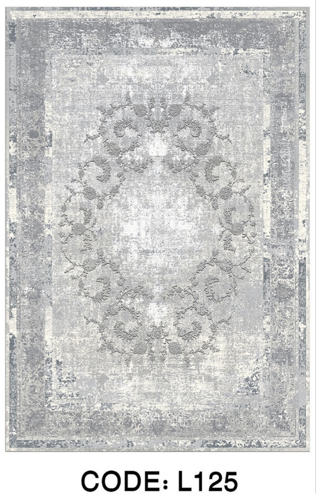 خرید ارزان فرشینه سنتی وینتیج فرشینه آفتاب کد L125مخمل شانل ترک استپدار