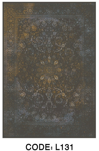 خرید ارزان فرشینه سنتی وینتیج فرشینه آفتاب کد L131مخمل شانل ترک استپدار
