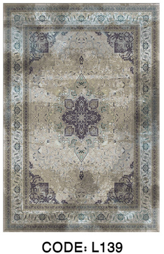 خرید ارزان فرشینه سنتی وینتیج فرشینه آفتاب کد L139مخمل شانل ترک استپدار