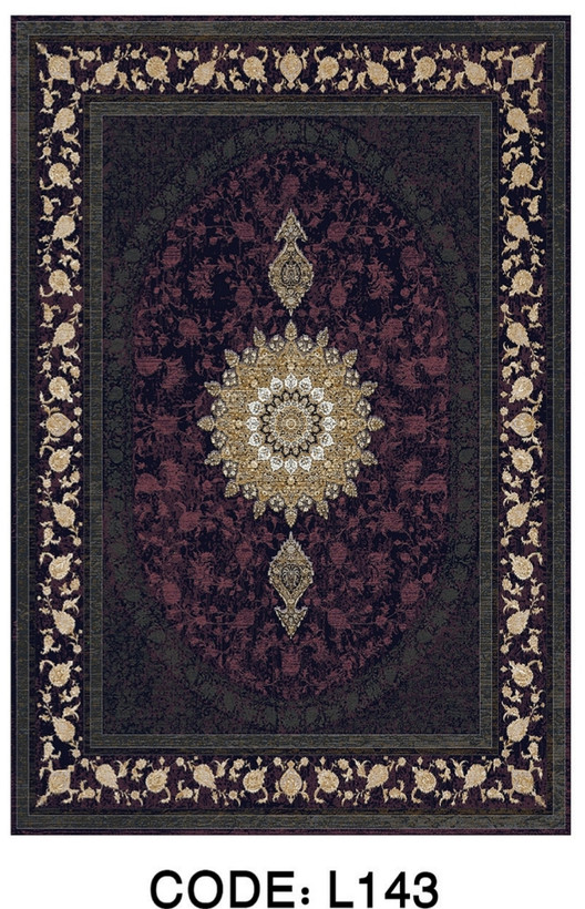 خرید ارزان فرشینه سنتی فرشینه آفتاب کد L143مخمل شانل ترک استپدار