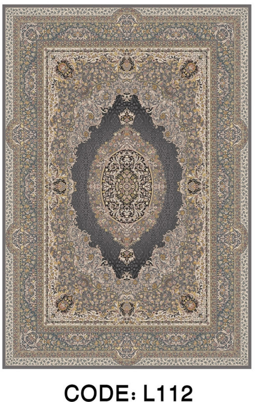 خرید ارزان فرشینه سنتی فرشینه آفتاب کد L112مخمل شانل ترک استپدار