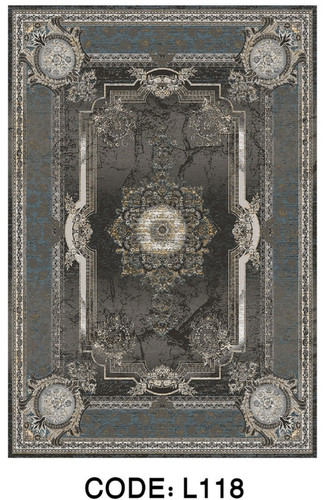 خرید ارزان فرشینه سنتی فرشینه آفتاب کد L118مخمل شانل ترک استپدار