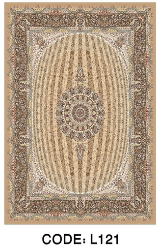 خرید ارزان فرشینه سنتی فرشینه آفتاب کد L121مخمل شانل ترک استپدار