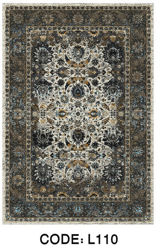 خرید ارزان فرشینه سنتی فرشینه آفتاب کد L110مخمل شانل ترک استپدار