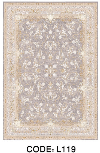 خرید ارزان فرشینه سنتی فرشینه آفتاب کد L119مخمل شانل ترک استپدار