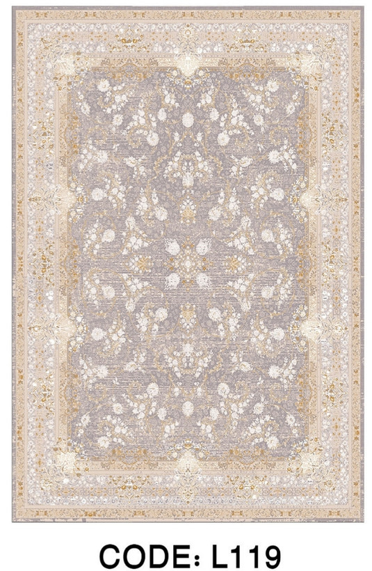 خرید ارزان فرشینه سنتی فرشینه آفتاب کد L119مخمل شانل ترک استپدار